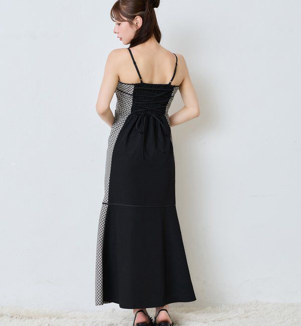 one after another NICE CLAUP「【SMサイズ展開】アンサンブル配色チェックロングワンピ」|ワンピース|