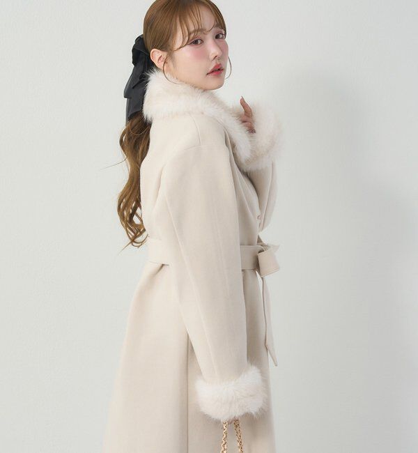 one after another NICE CLAUP「【リバイバル/SMサイズ展開あり】フェイクファー付マルチロングコート」|その他|