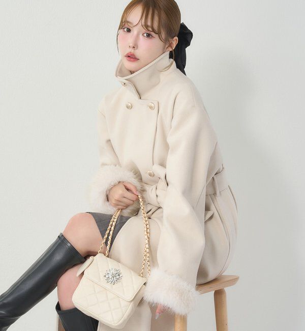 one after another NICE CLAUP「【リバイバル/SMサイズ展開あり】フェイクファー付マルチロングコート」|その他|