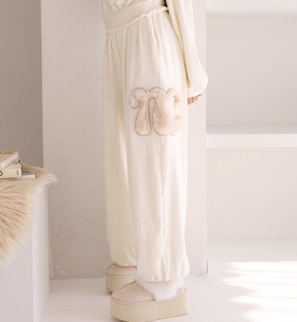 one after another NICE CLAUP「【セットアップ可能/SMサイズ展開】ロゴカットパンツ」|チノ|