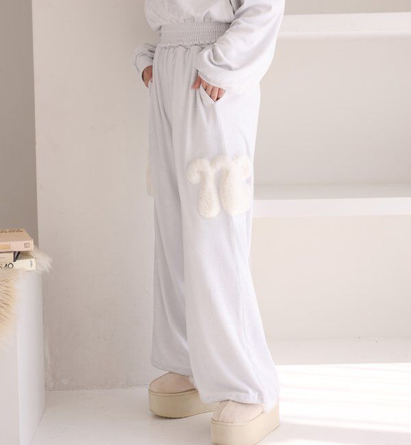 one after another NICE CLAUP「【セットアップ可能/SMサイズ展開】ロゴカットパンツ」|チノ|