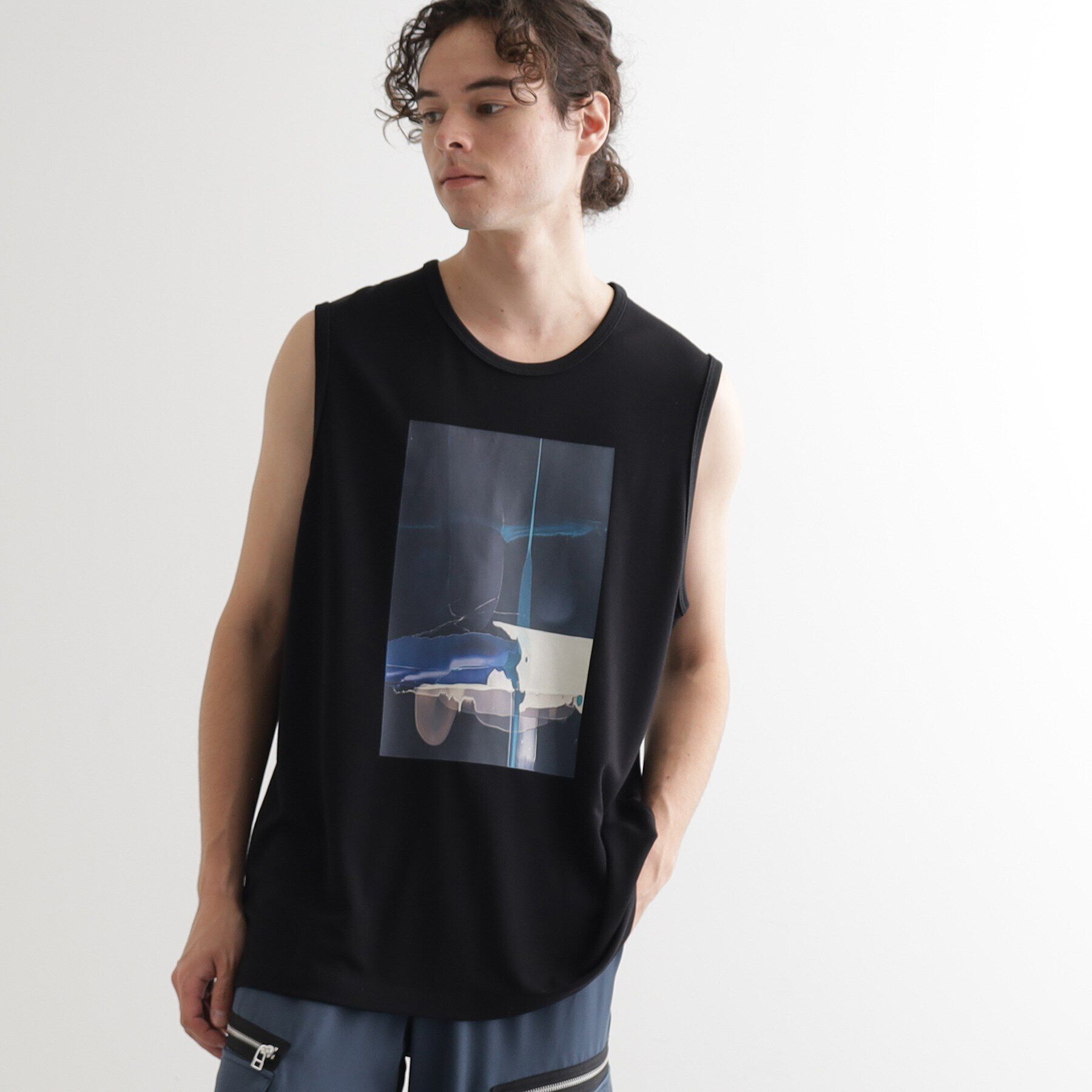 tk.TAKEO KIKUCHI「ウォーターグラフィックノースリーブ」|Tシャツ・カットソー|