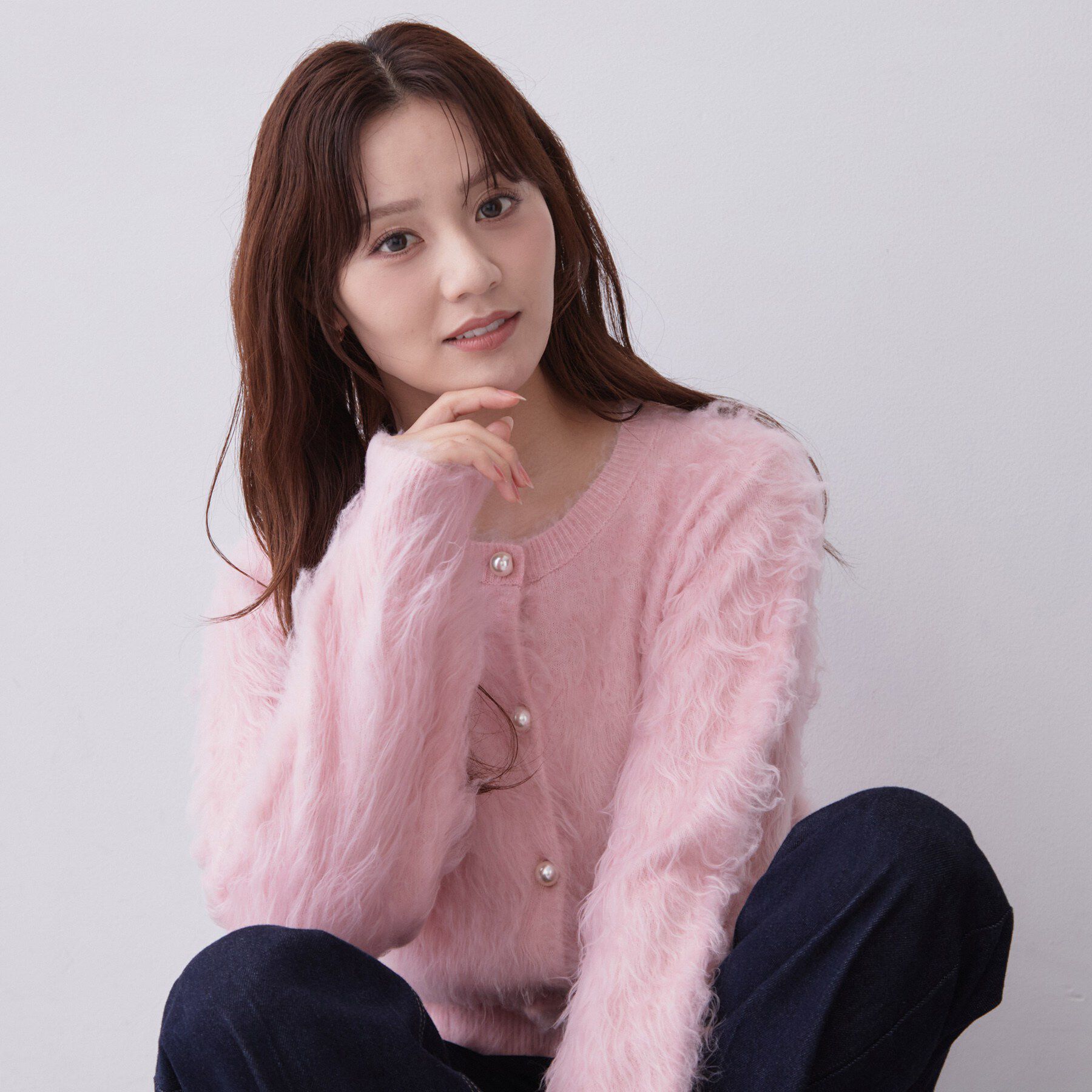 index「【洗える】ふんわりシャギーカーディガン」|カーディガン|ピンク(071)