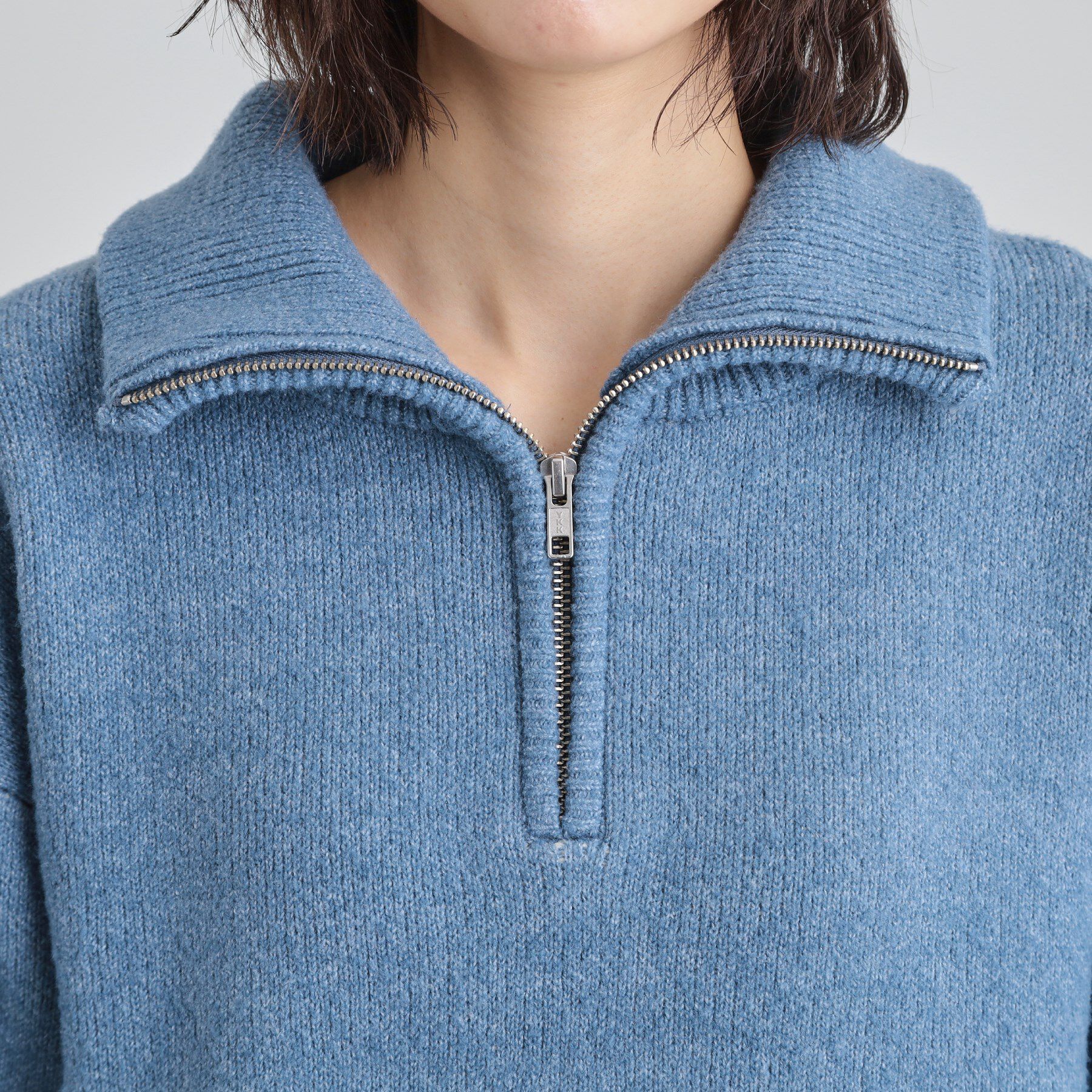 THE SHOP TK「【洗える】ほど良くラフで女性らしい ハーフZIPニット」|ニット・セーター|