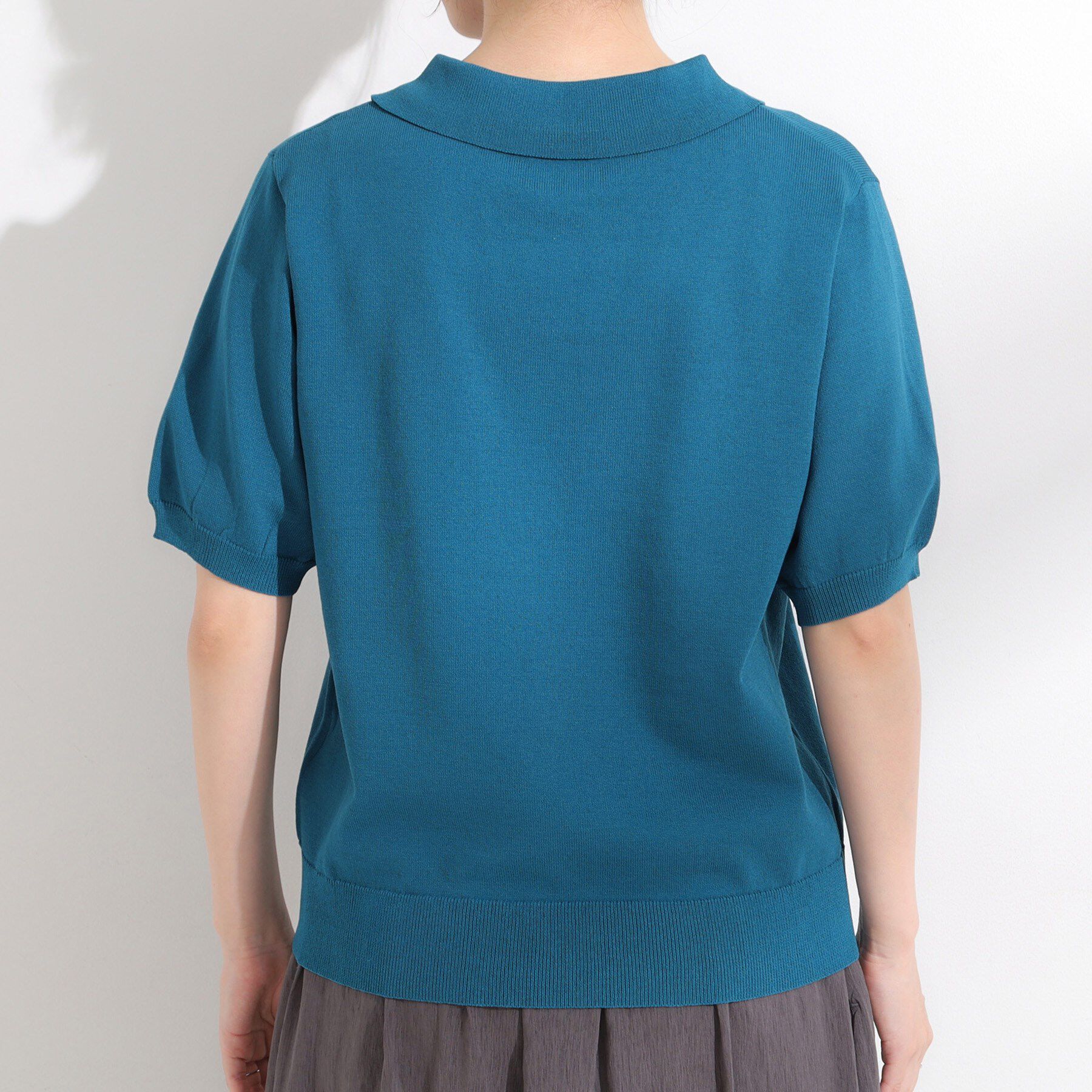 SHOO･LA･RUE「【S-LL/洗える】大人の抜け感 スキッパーニット」|ニット・セーター|