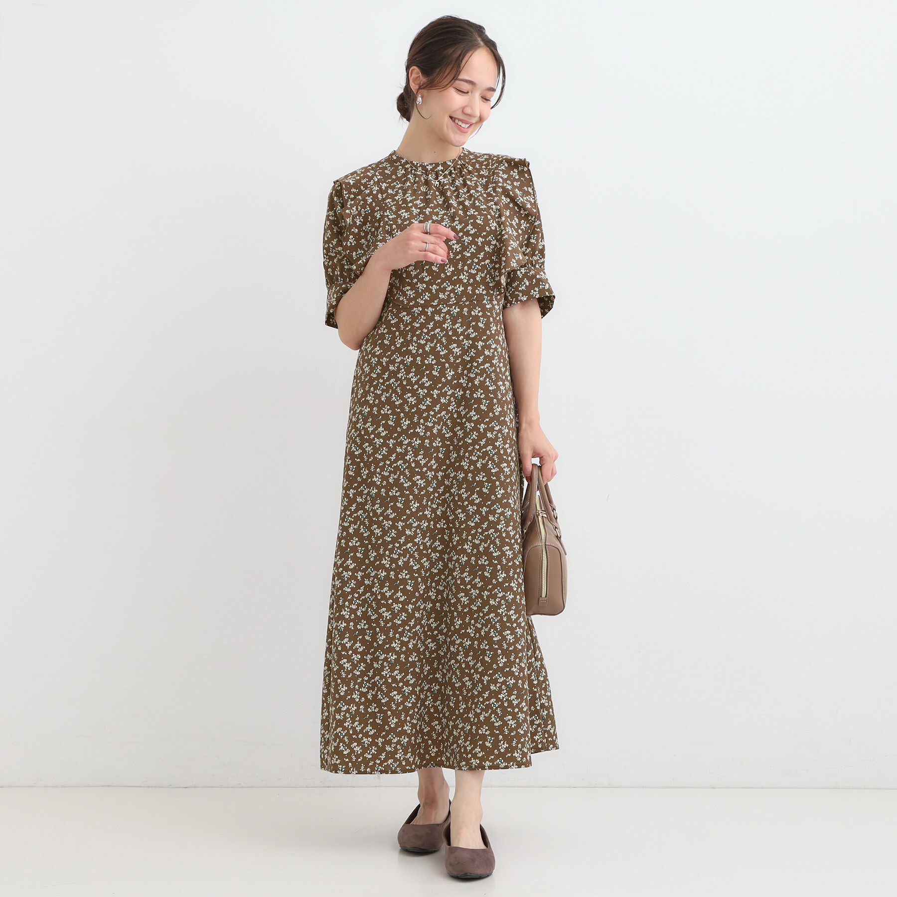 SHOO･LA･RUE「【S-LL】クラシカルな 花柄ワンピース」|ワンピース|
