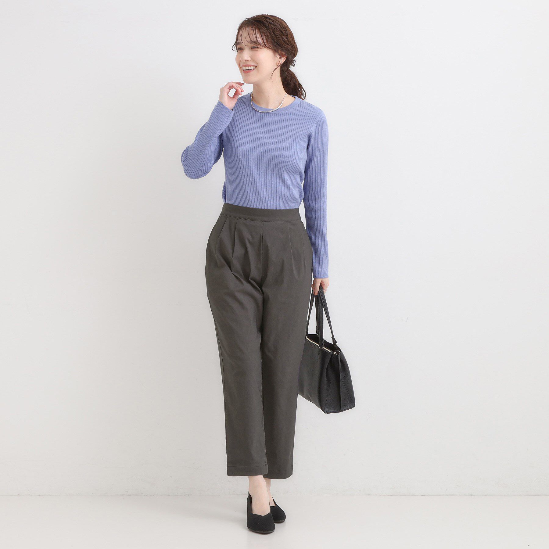 SHOO･LA･RUE「【高レビュー/洗濯機可/SS-LL】あったか裏起毛 のびのびストレッチ テーパードパンツ」|その他|