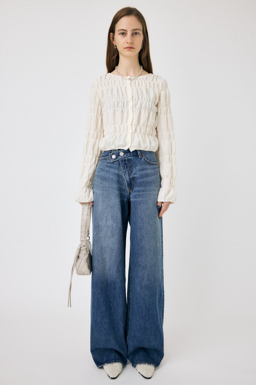 MOUSSY「SHIRRING カーディガン」|Tシャツ・カットソー|