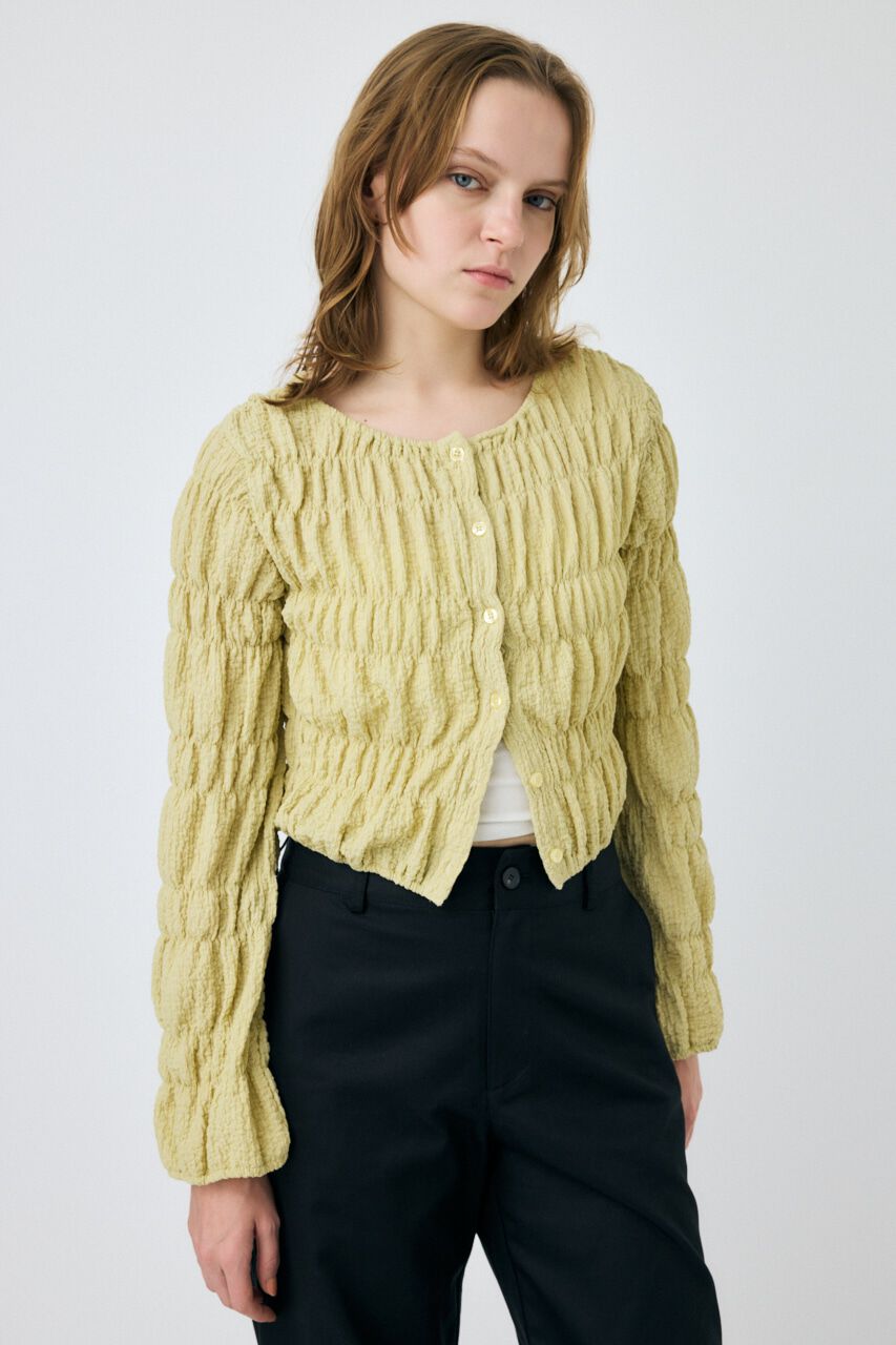 MOUSSY「SHIRRING カーディガン」|Tシャツ・カットソー|