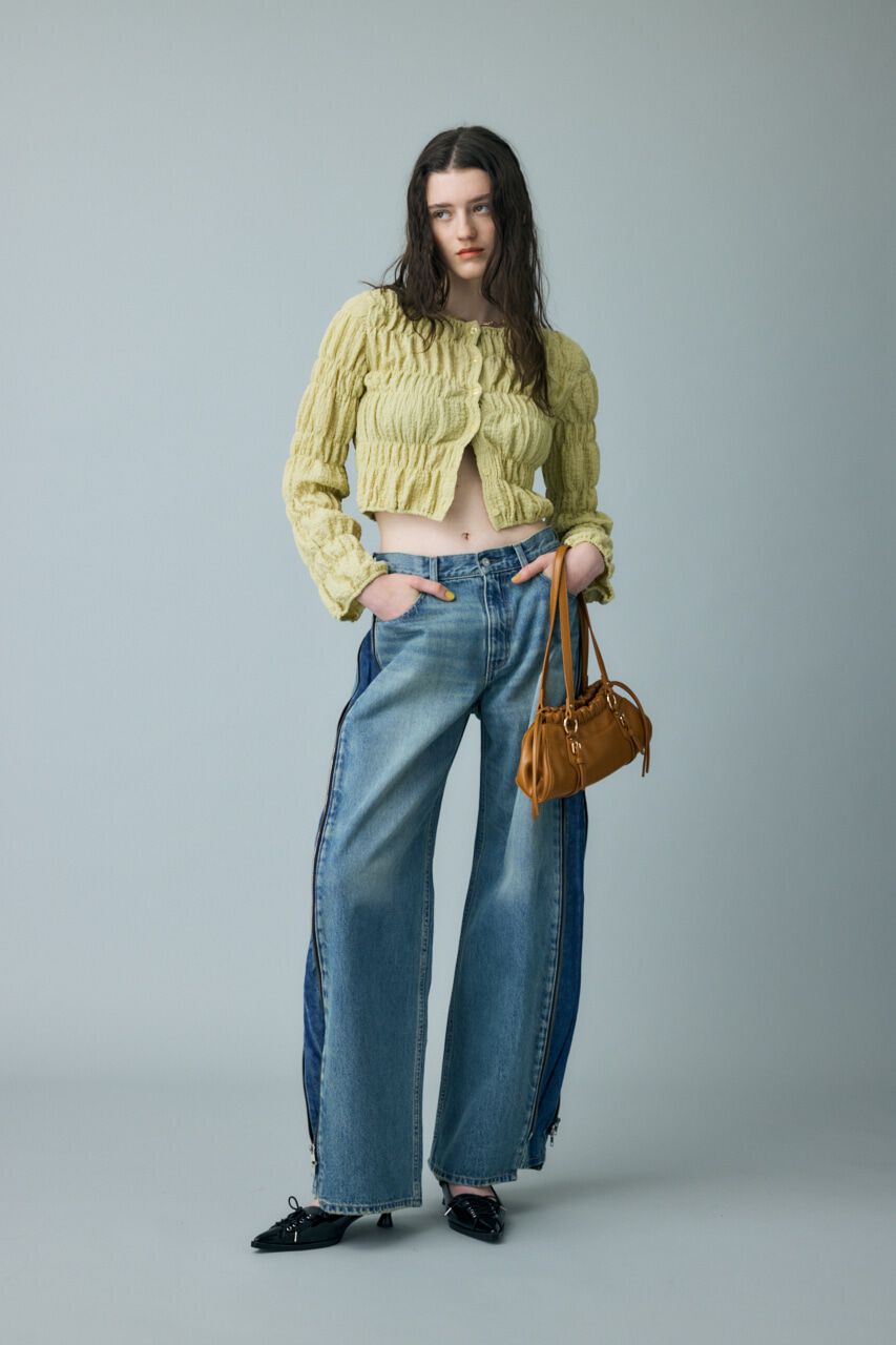MOUSSY「SHIRRING カーディガン」|Tシャツ・カットソー|