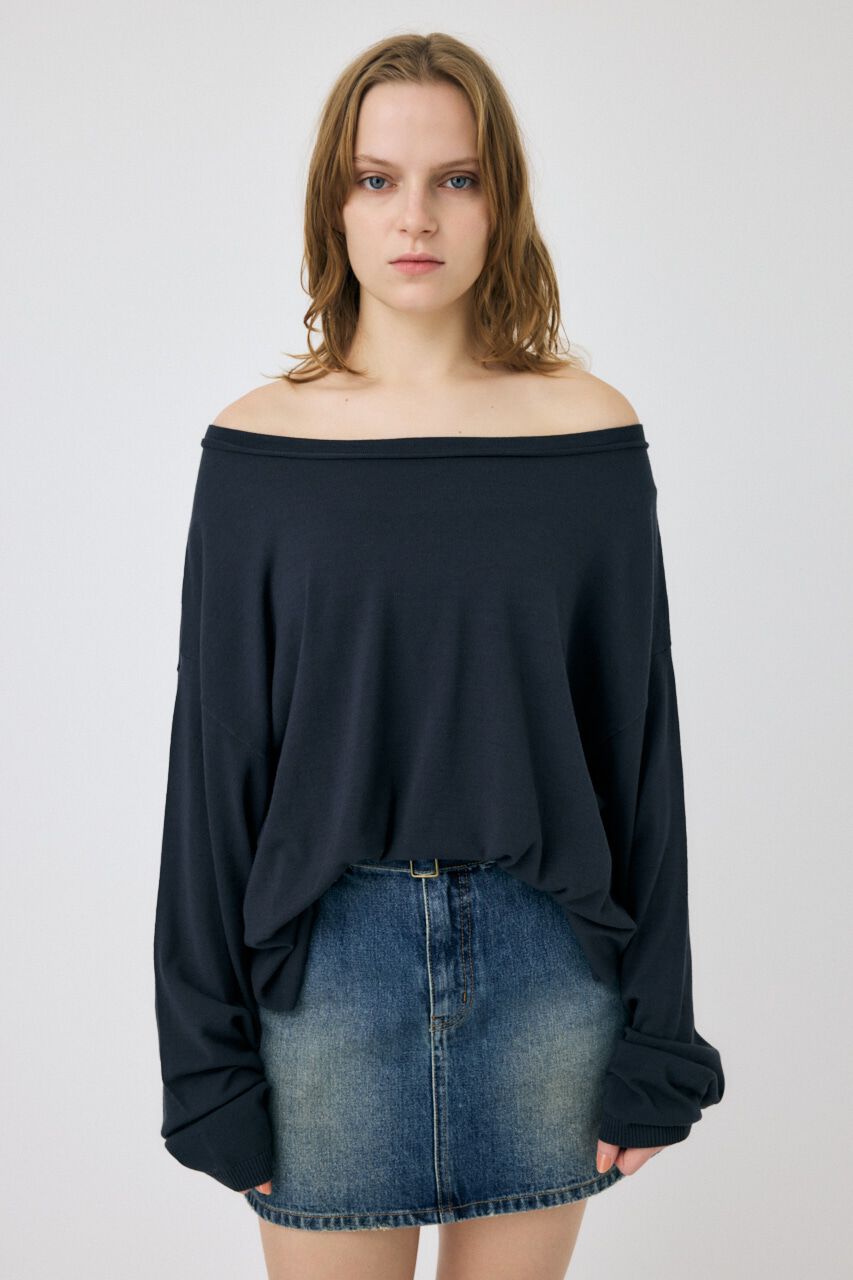 MOUSSY「OFF SHOULDER ルーズニット」|ニット・セーター|