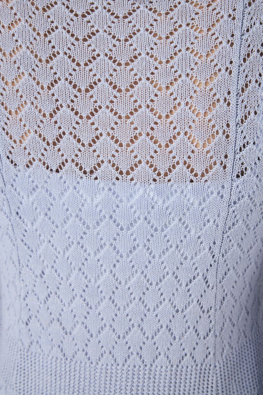 MOUSSY「EYELET LACE KNIT ミニドレス」|ワンピース|