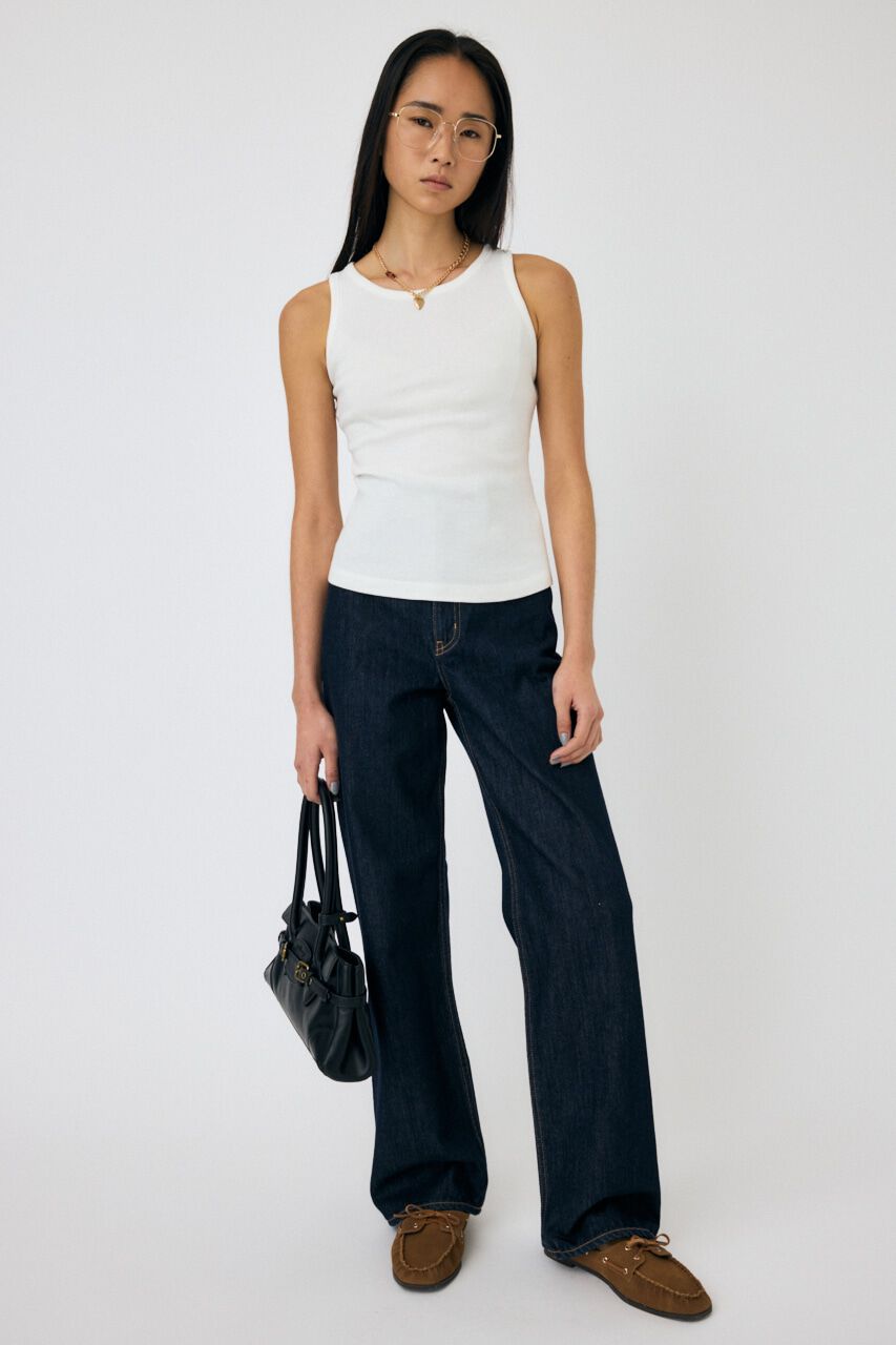MOUSSY「BASIC RIB タンクトップ」|タンクトップ|