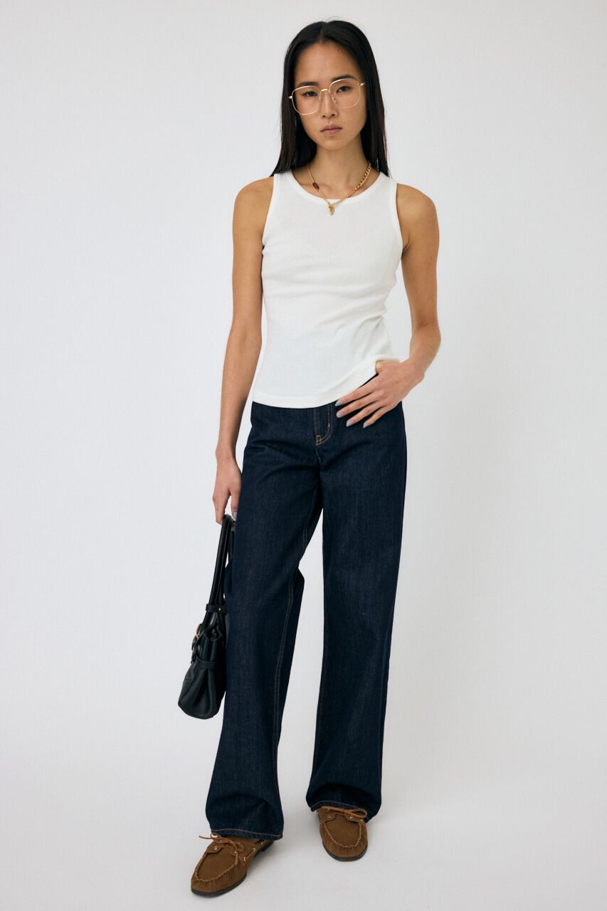 MOUSSY「BASIC RIB タンクトップ」|タンクトップ|