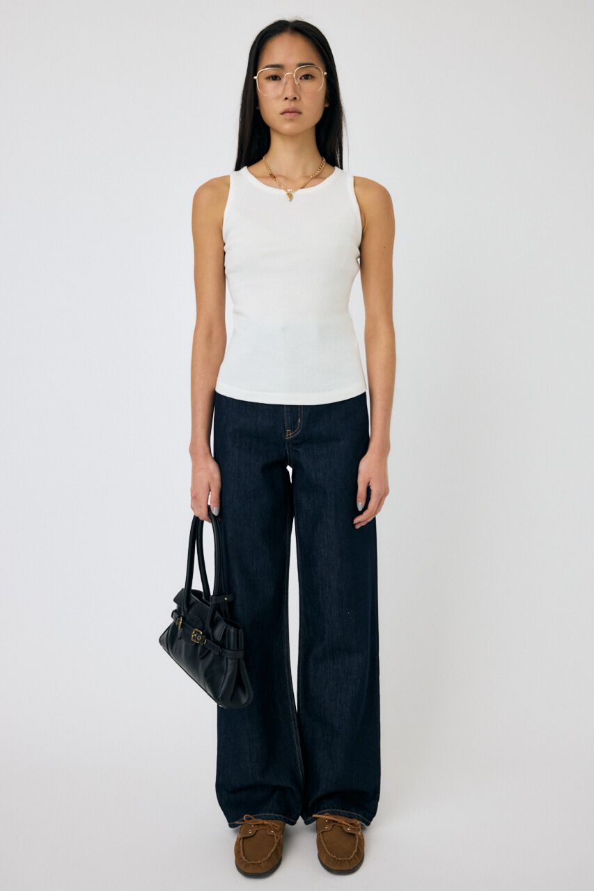 MOUSSY「BASIC RIB タンクトップ」|タンクトップ|