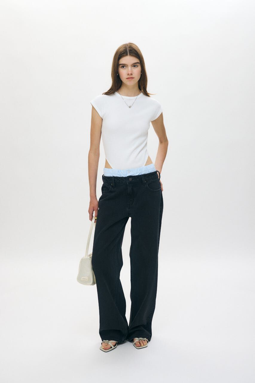 MOUSSY「BOXER LAYERED STRAIGHT デニム」|デニム|
