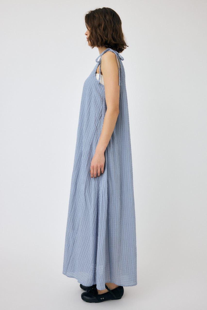 MOUSSY「SHEER GINGHAM キャミドレス」|ワンピース|