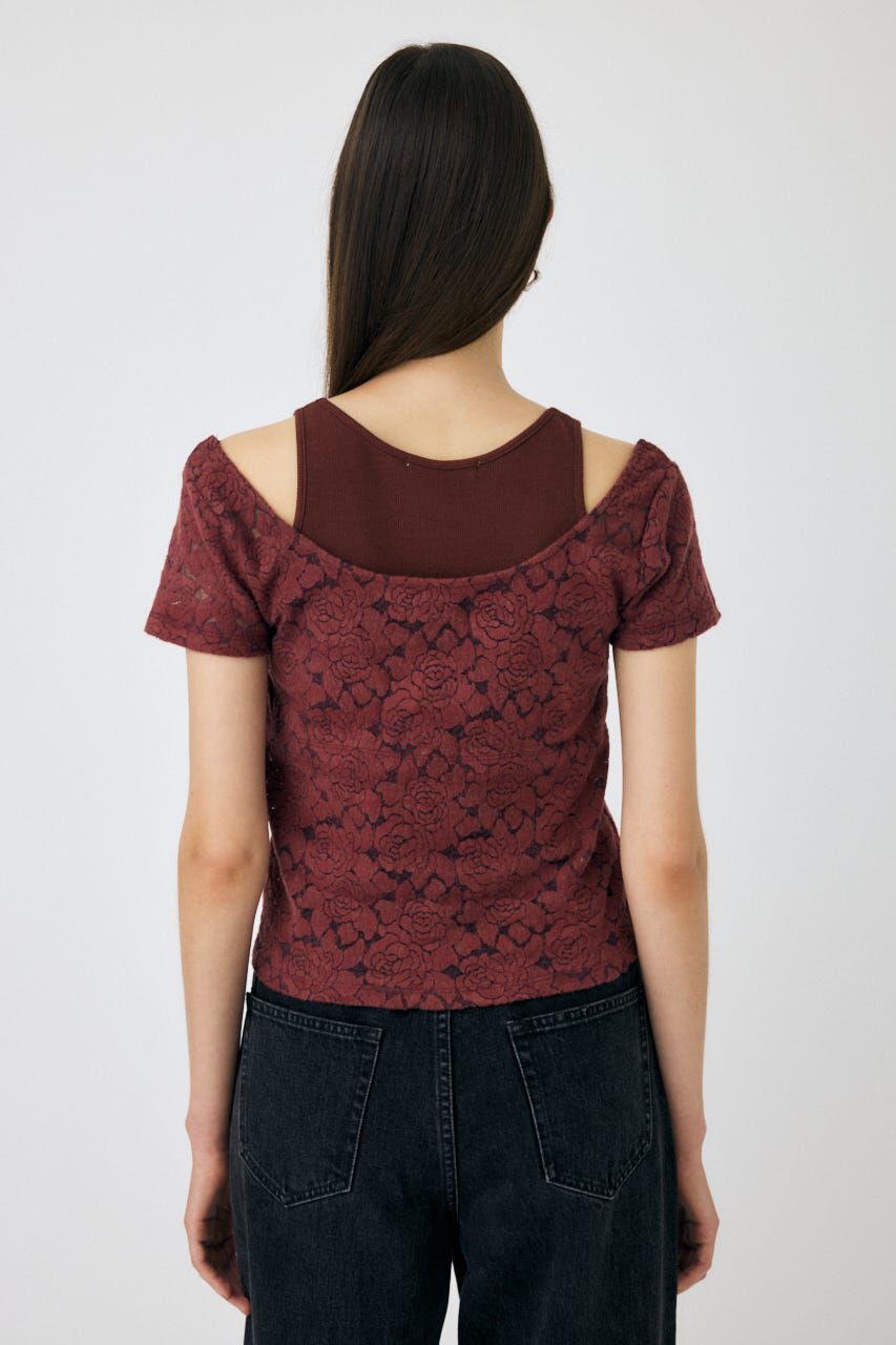 MOUSSY「LAYERED LACE トップス」|Tシャツ・カットソー|