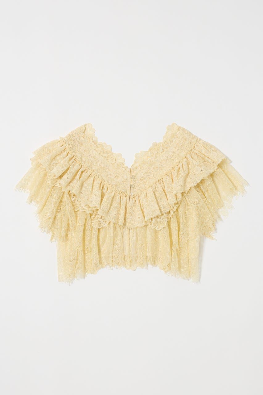MOUSSY「LACE FRILLS トップス」|シャツ・ブラウス|