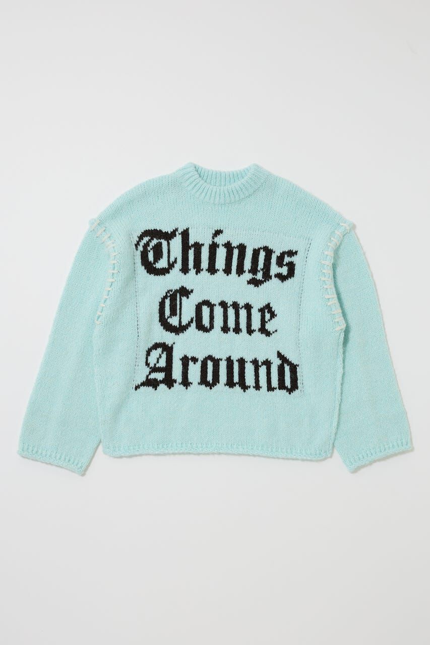 MOUSSY「JACQUARD WORD セーター」|ニット・セーター|