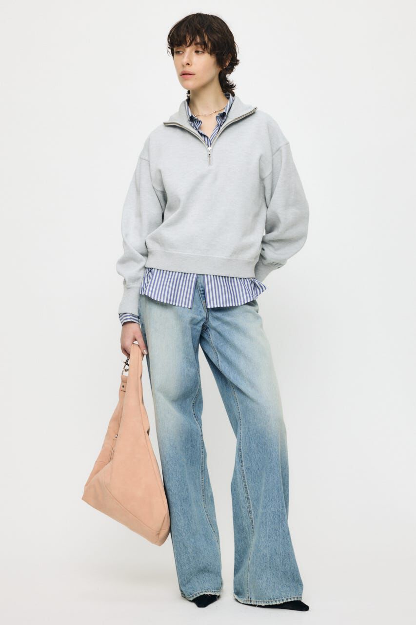 MOUSSY「SWEAT LIKE HALF ZIP ニットトップス」|パーカー|
