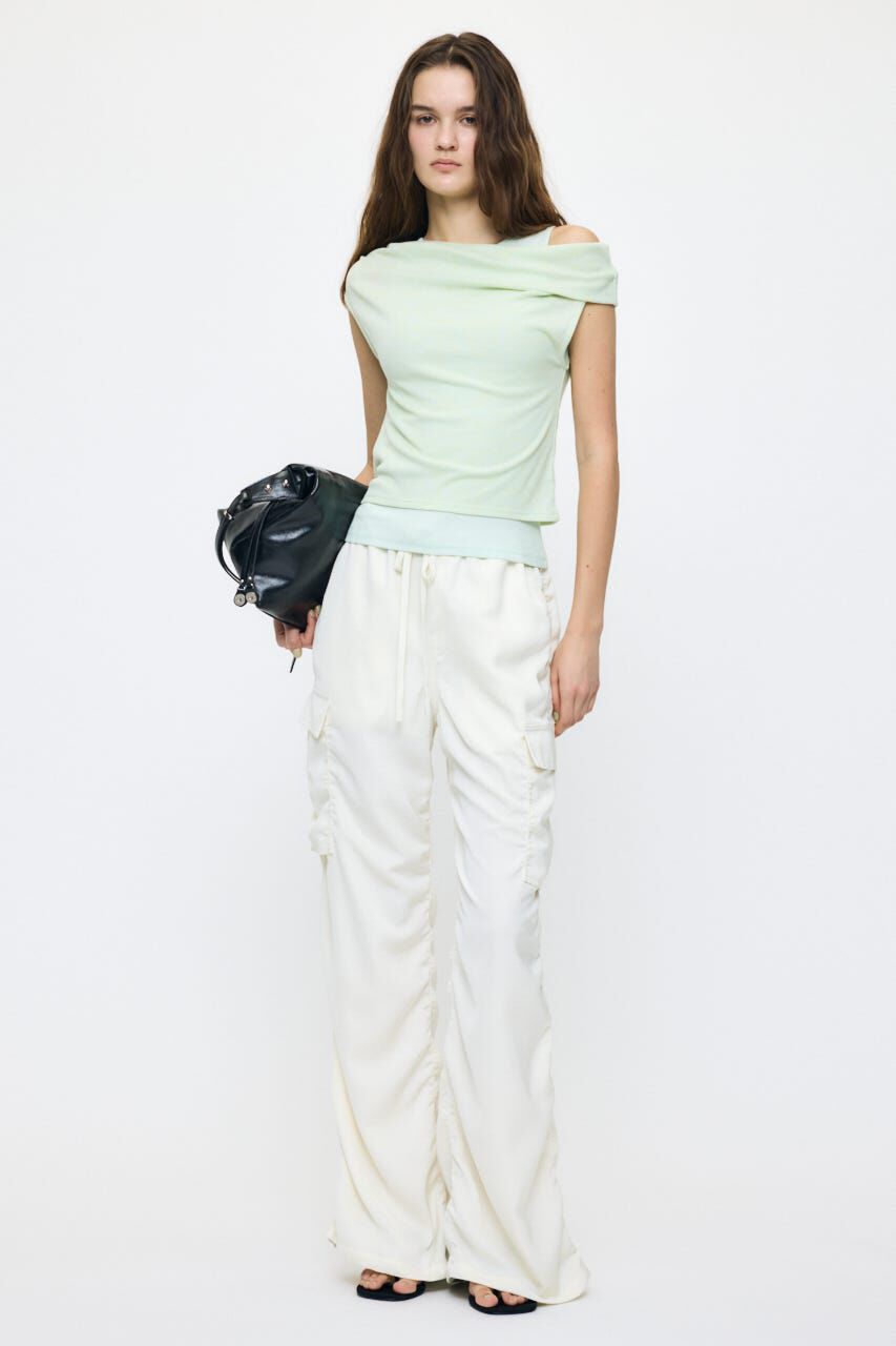 MOUSSY「LAYERED OFF SHOULDER トップス」|Tシャツ・カットソー|