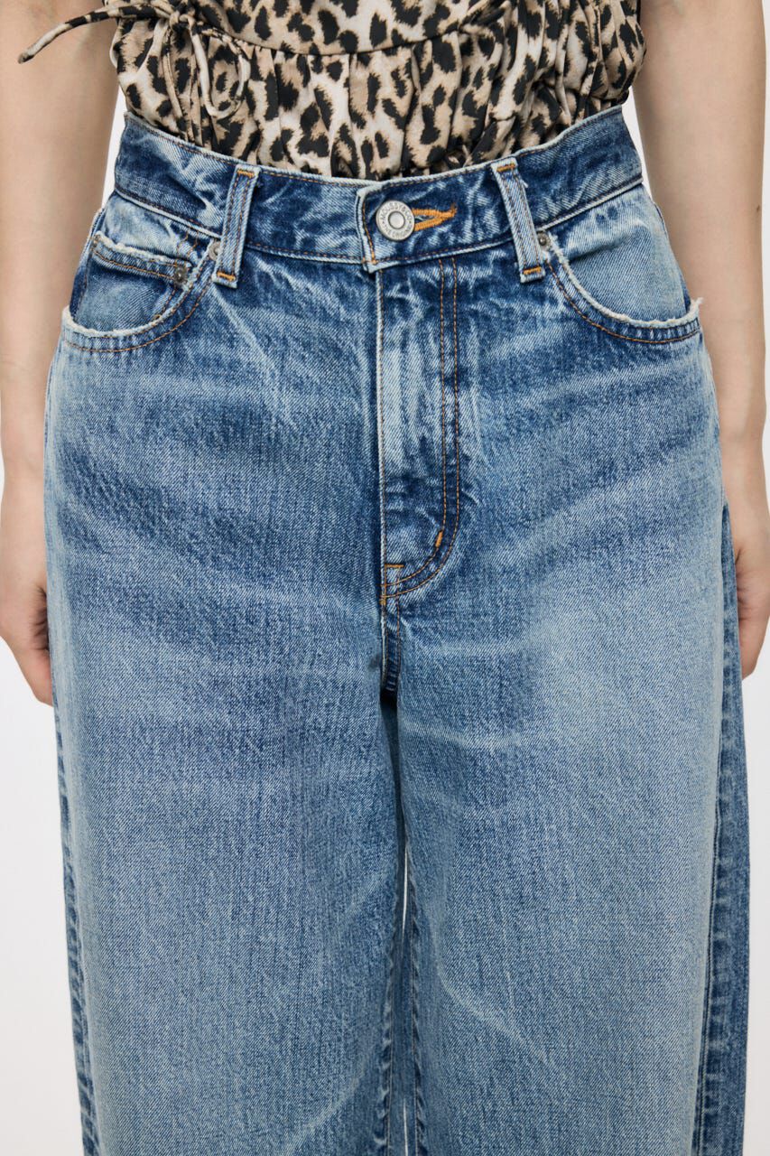 MOUSSY「MIDRISE CURVED WIDE ストレート」|デニム|