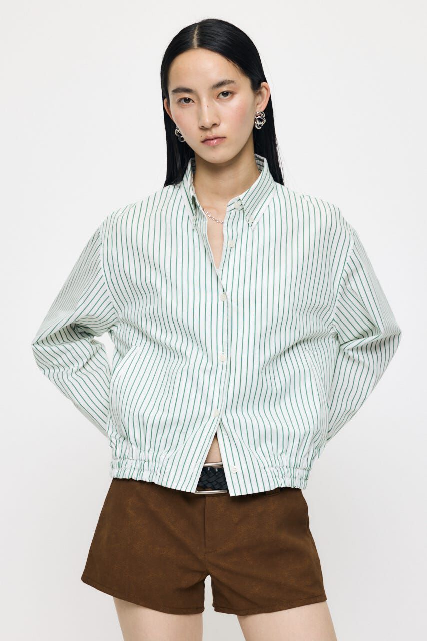 MOUSSY「BUTTON DOWN SHIRT ブルゾン」|シャツ・ブラウス|