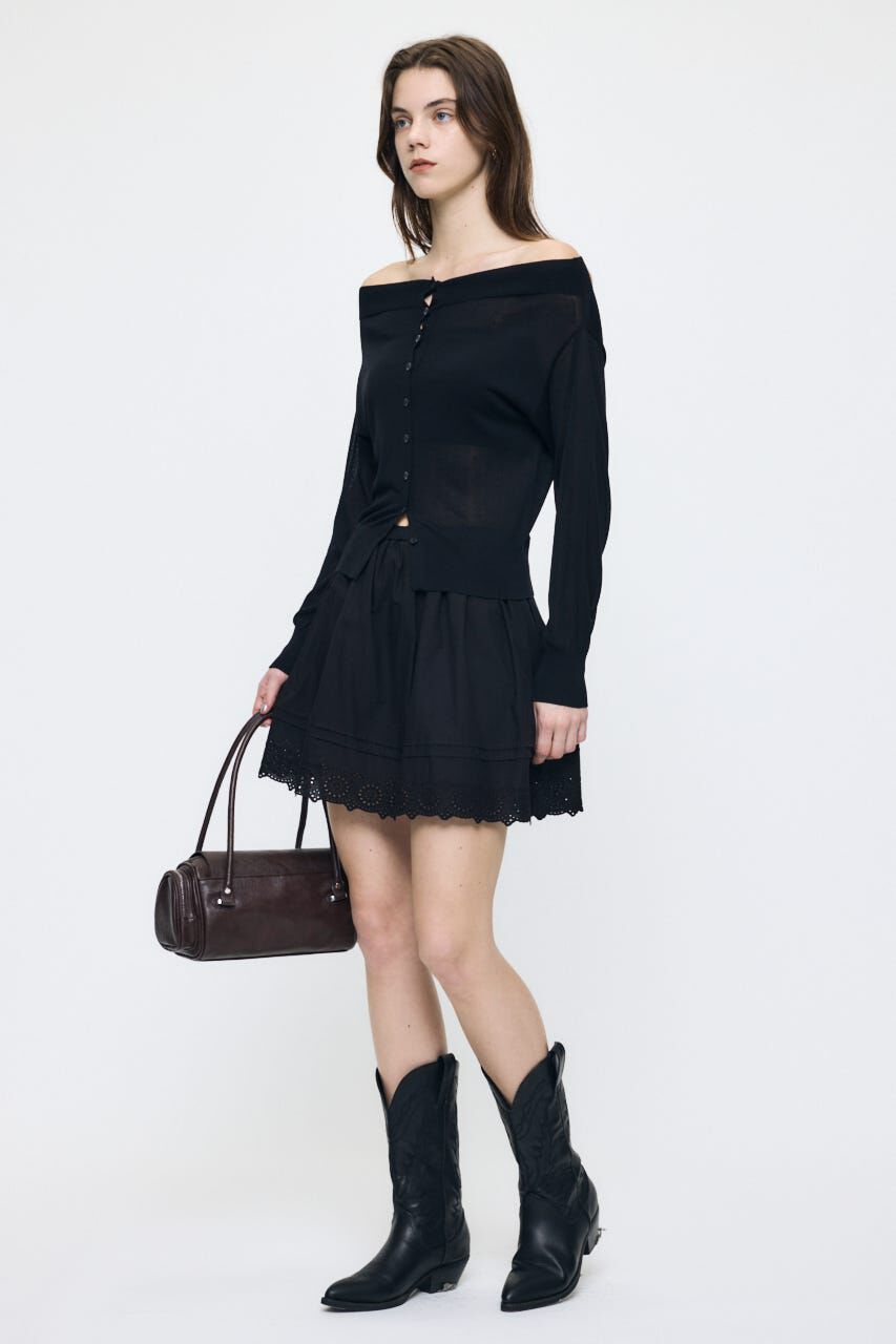 MOUSSY「OFF SHOULDER SHEER カーディガン」|カーディガン|