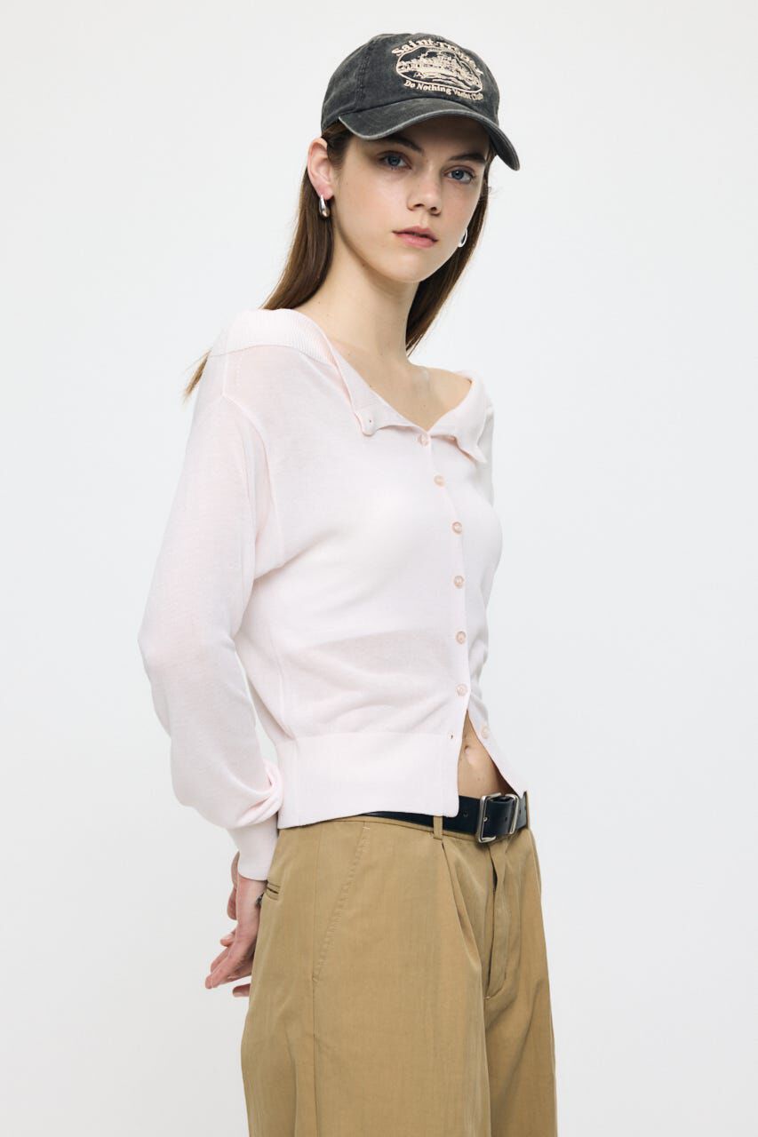 MOUSSY「OFF SHOULDER SHEER カーディガン」|カーディガン|
