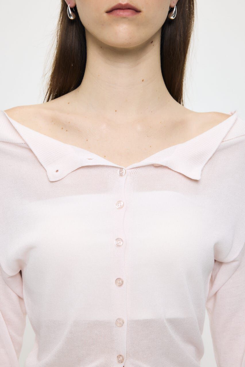 MOUSSY「OFF SHOULDER SHEER カーディガン」|カーディガン|