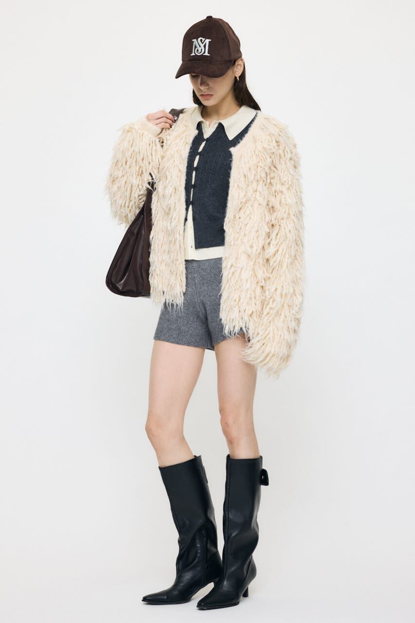 MOUSSY「SHAGGY FEATHER カーディガン」|カーディガン|