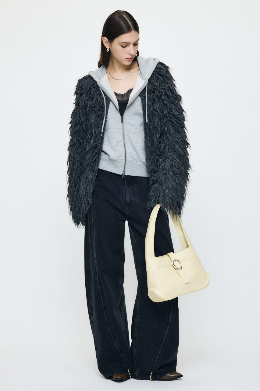 MOUSSY「SHAGGY FEATHER カーディガン」|カーディガン|