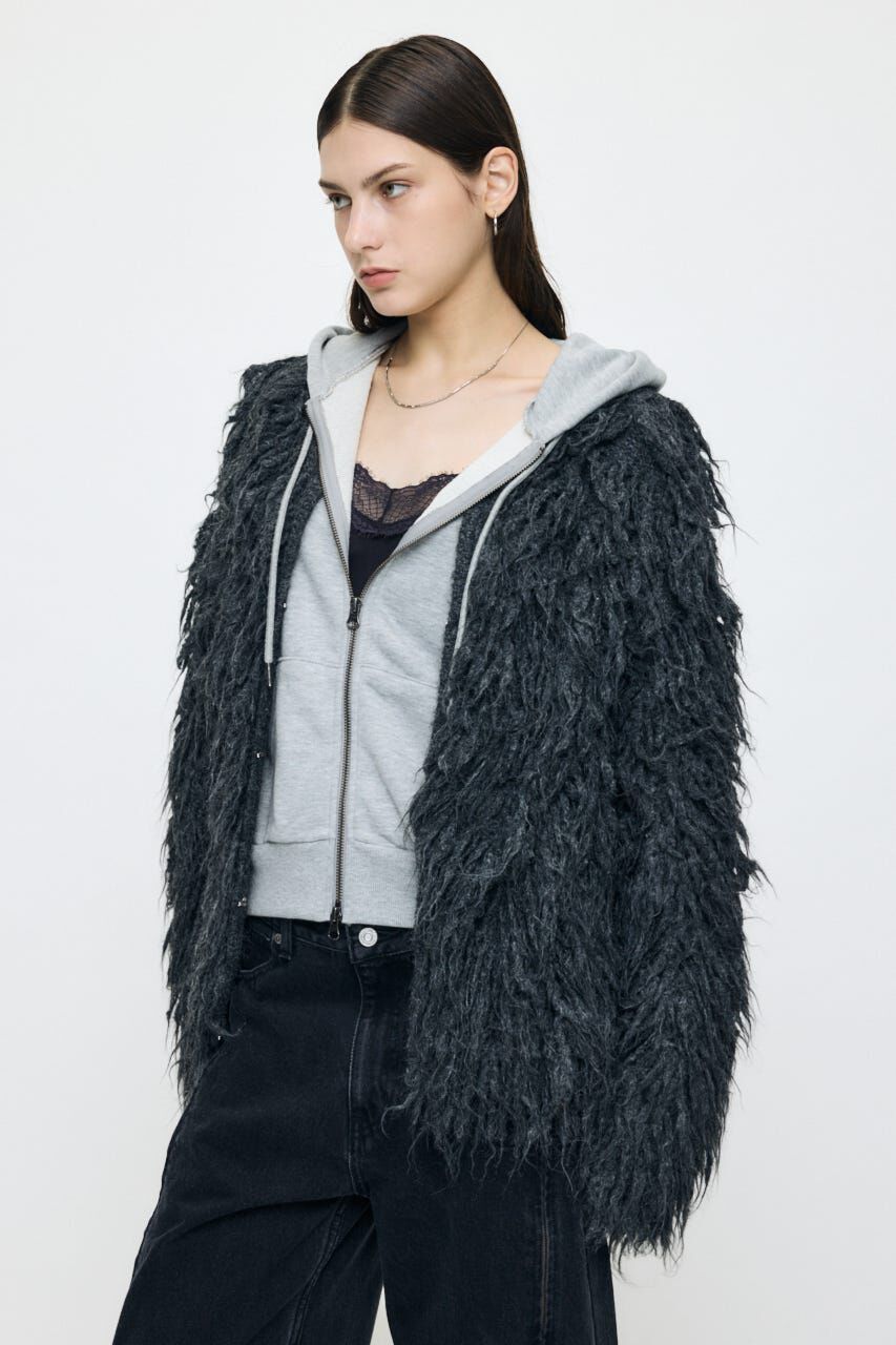 MOUSSY「SHAGGY FEATHER カーディガン」|カーディガン|