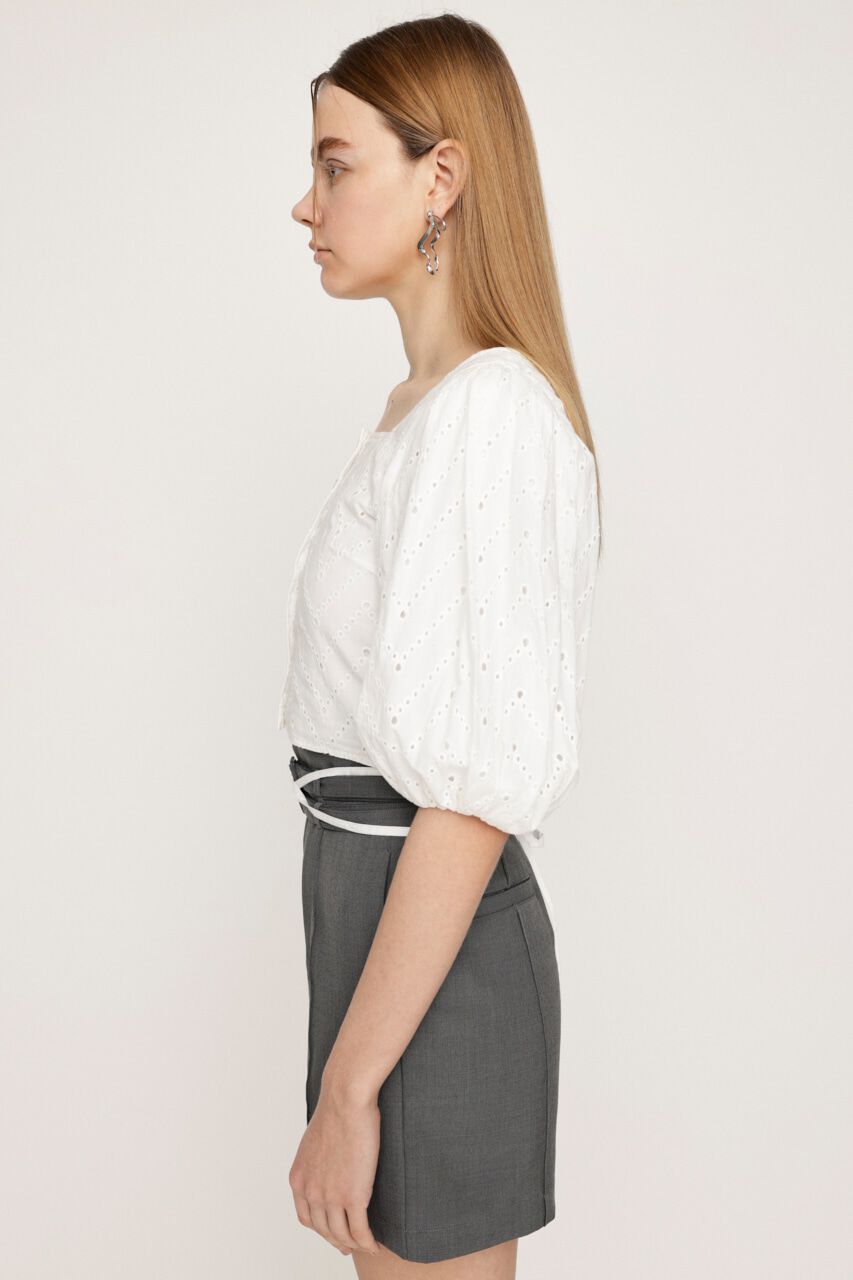 SLY「FRONT BUTTON LACE PUFF トップス」|シャツ・ブラウス|