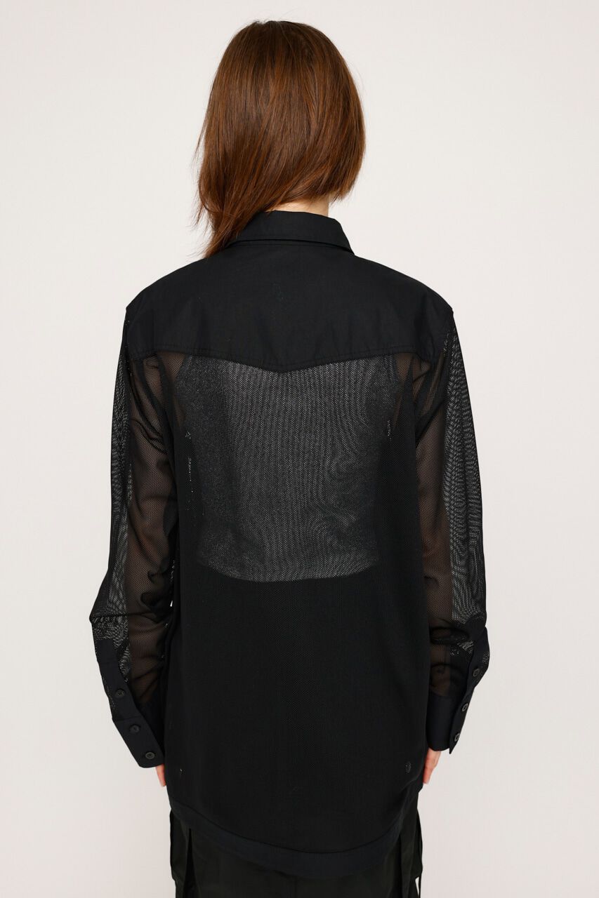 SLY「SHEER MESH シャツ」|シャツ・ブラウス|
