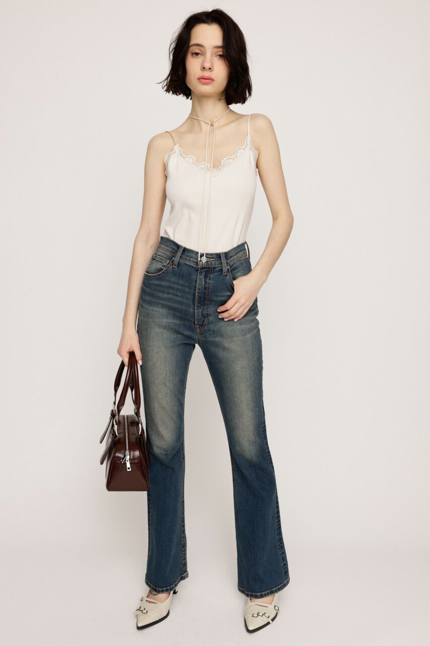 SLY「HW FLARE PT WITH ROICA（R）EF」|デニム|