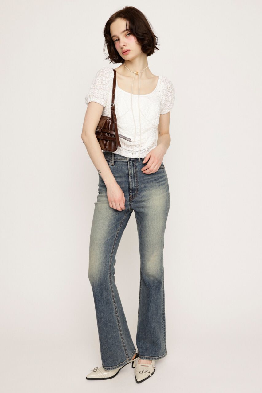 SLY「HW FLARE PT WITH ROICA（R）EF」|デニム|