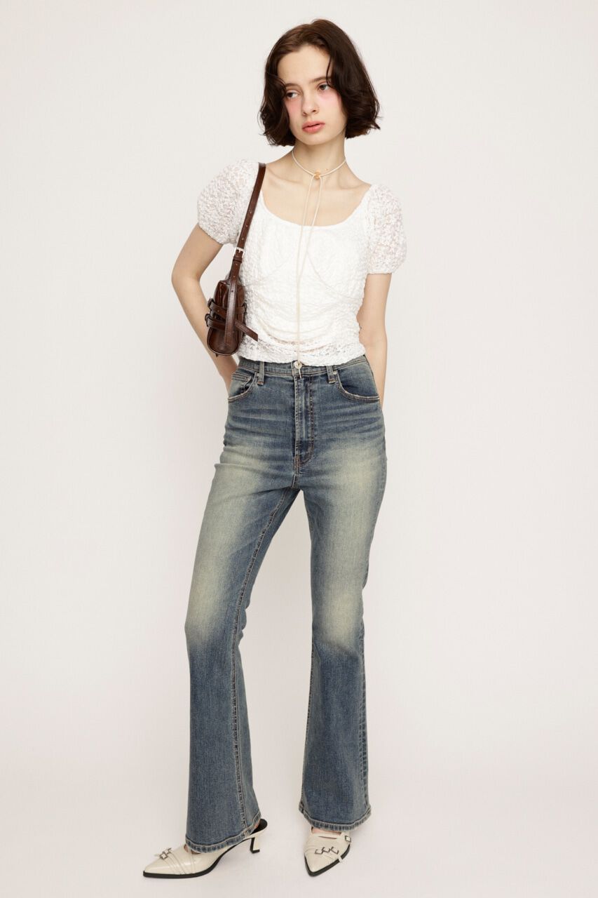 SLY「HW FLARE PT WITH ROICA（R）EF」|デニム|