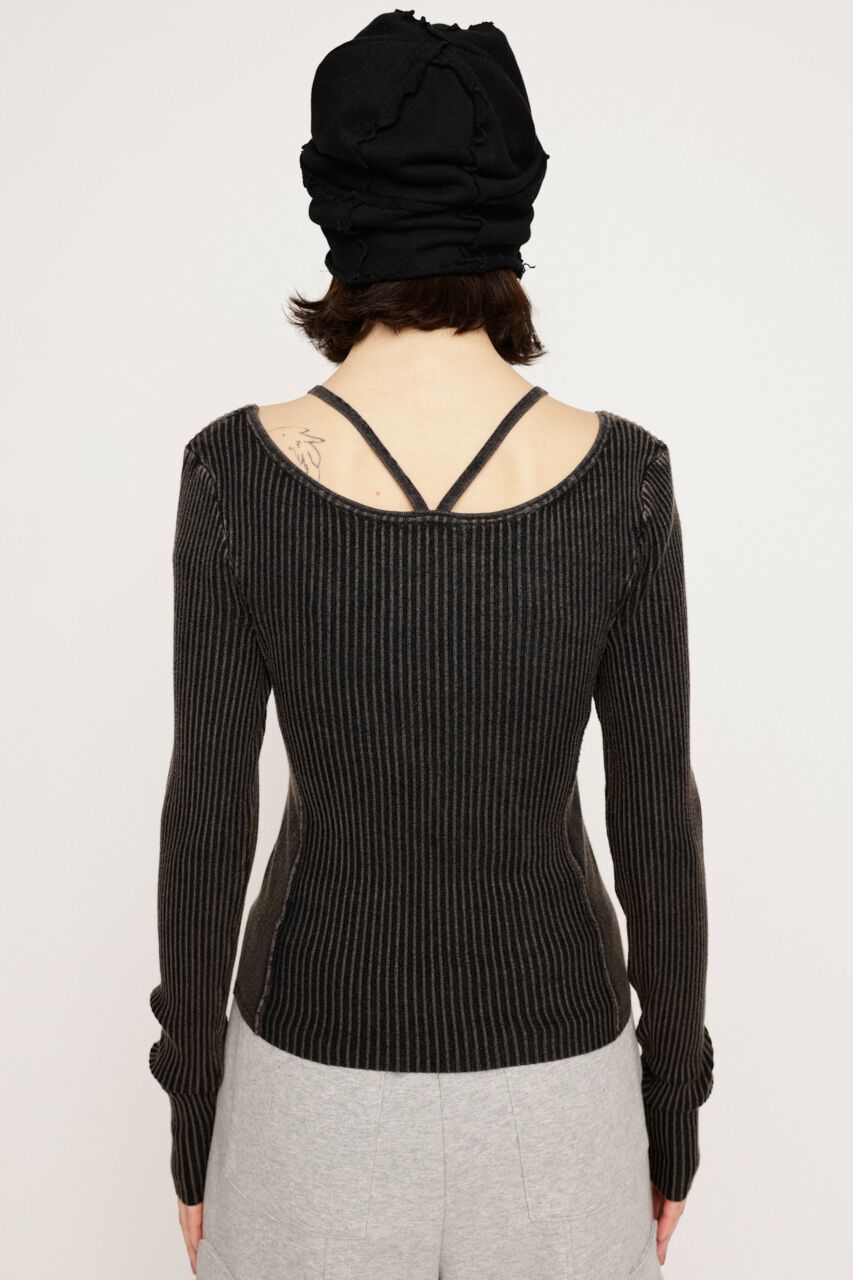 SLY「LAYER WASHED KNIT トップス」|ニット・セーター|