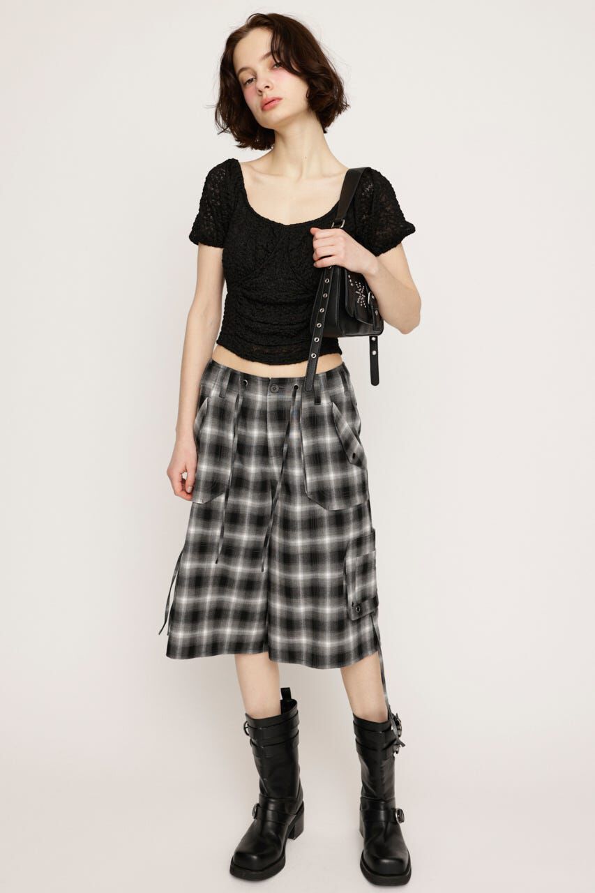 SLY「PUFF SLEEVE GATHER CUT トップス」|Tシャツ・カットソー|