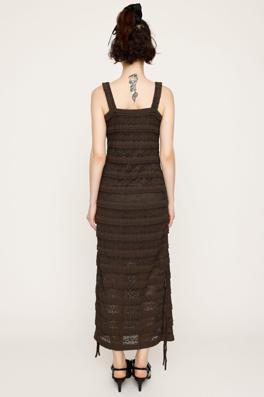SLY「FRONT BUTTON LACE 2P ロングワンピース」|ワンピース|