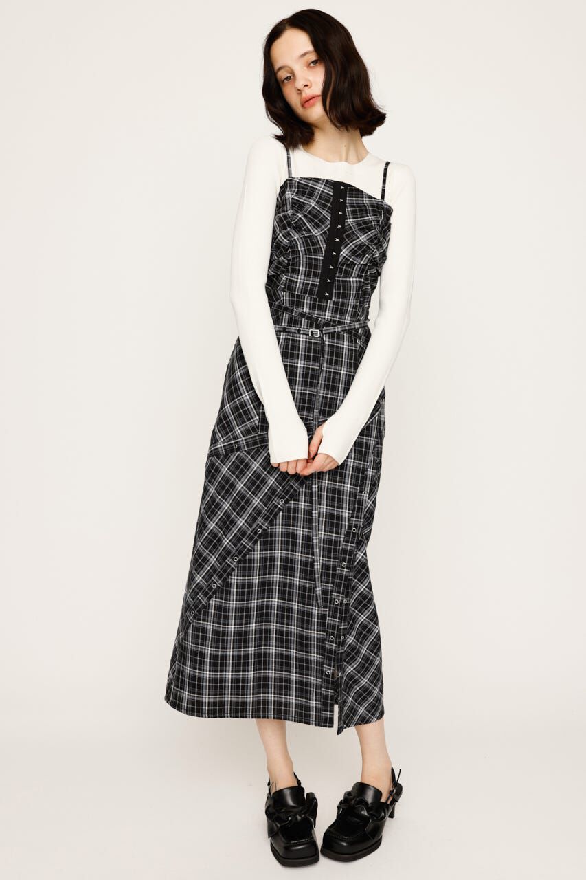 SLY「FRONT HOOK CHECK CAMI ワンピース」|ワンピース|
