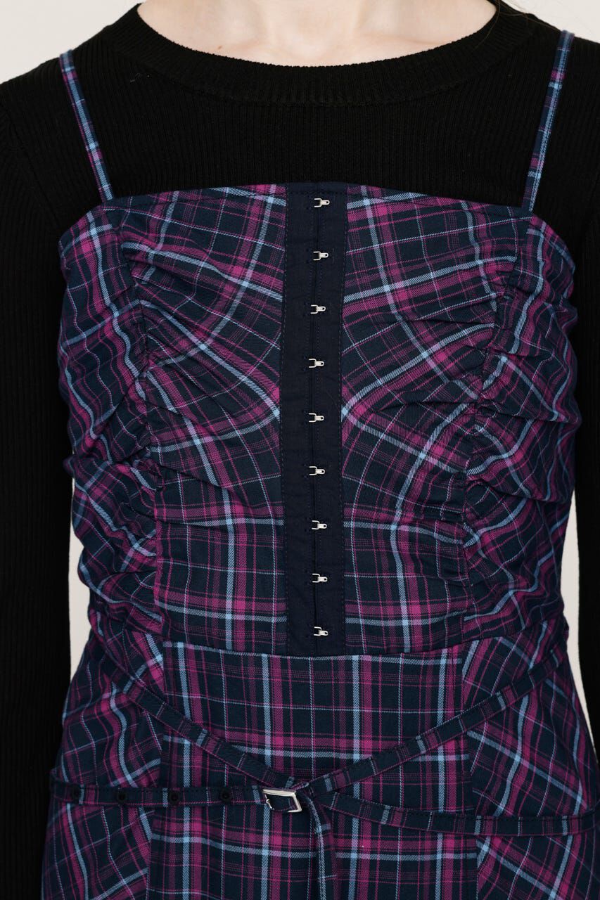 SLY「FRONT HOOK CHECK CAMI ワンピース」|ワンピース|