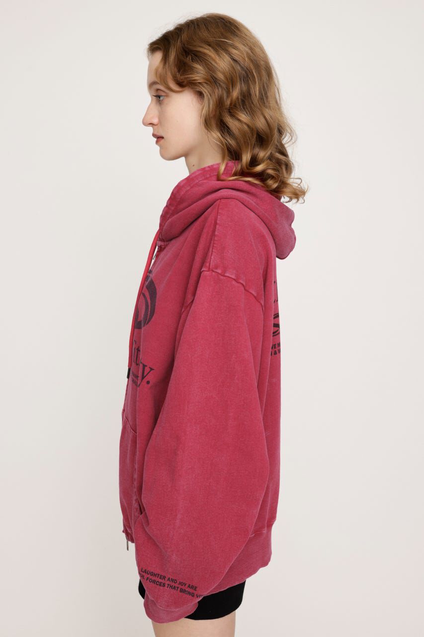 SLY「PRINT OVER HOODIE」|パーカー|