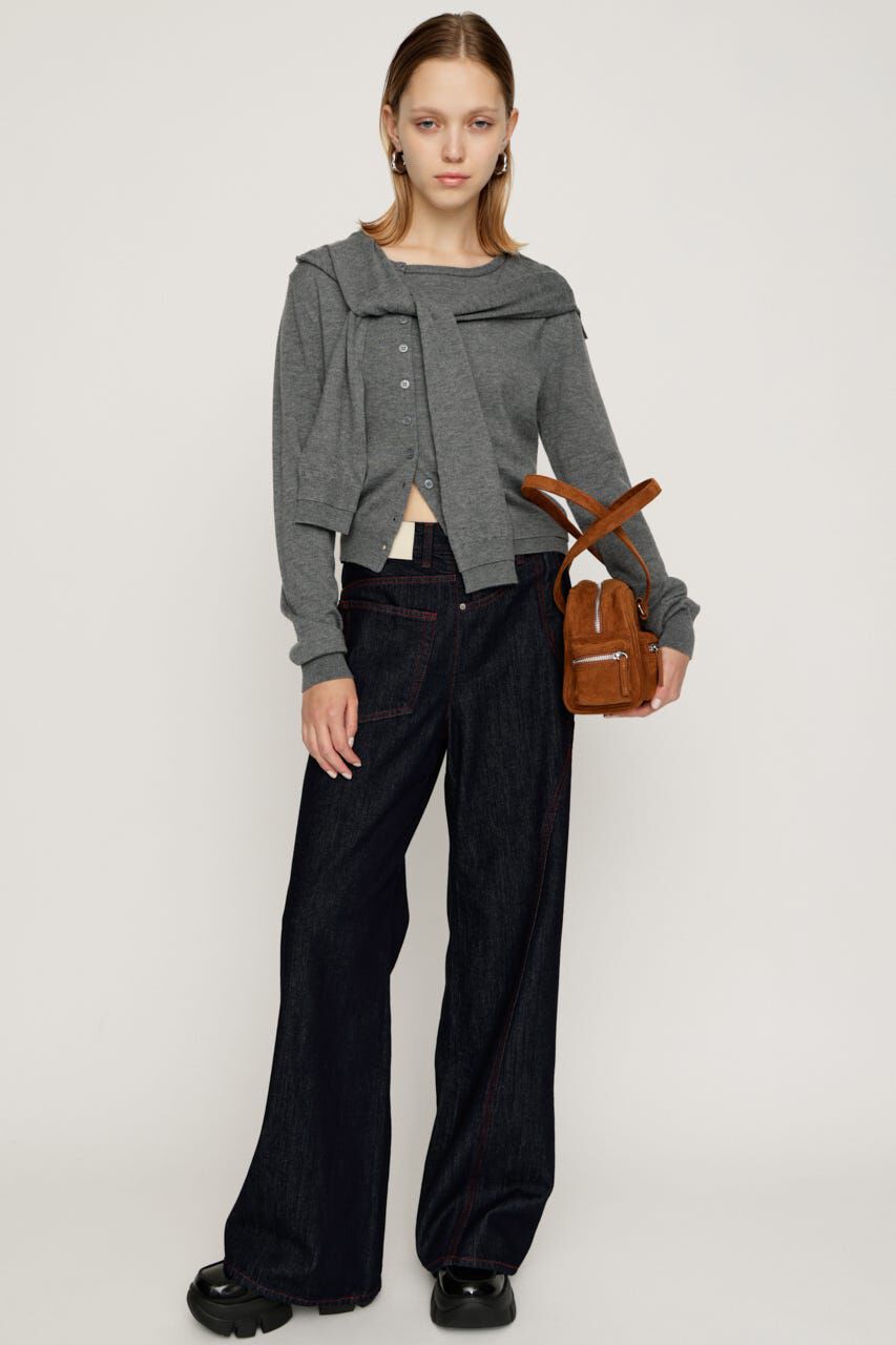 SLY「SLEEVE DOCKING KNIT トップス」|ニット・セーター|