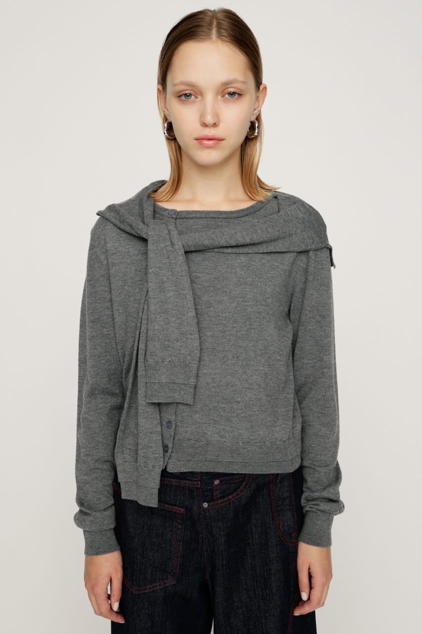 SLY「SLEEVE DOCKING KNIT トップス」|ニット・セーター|