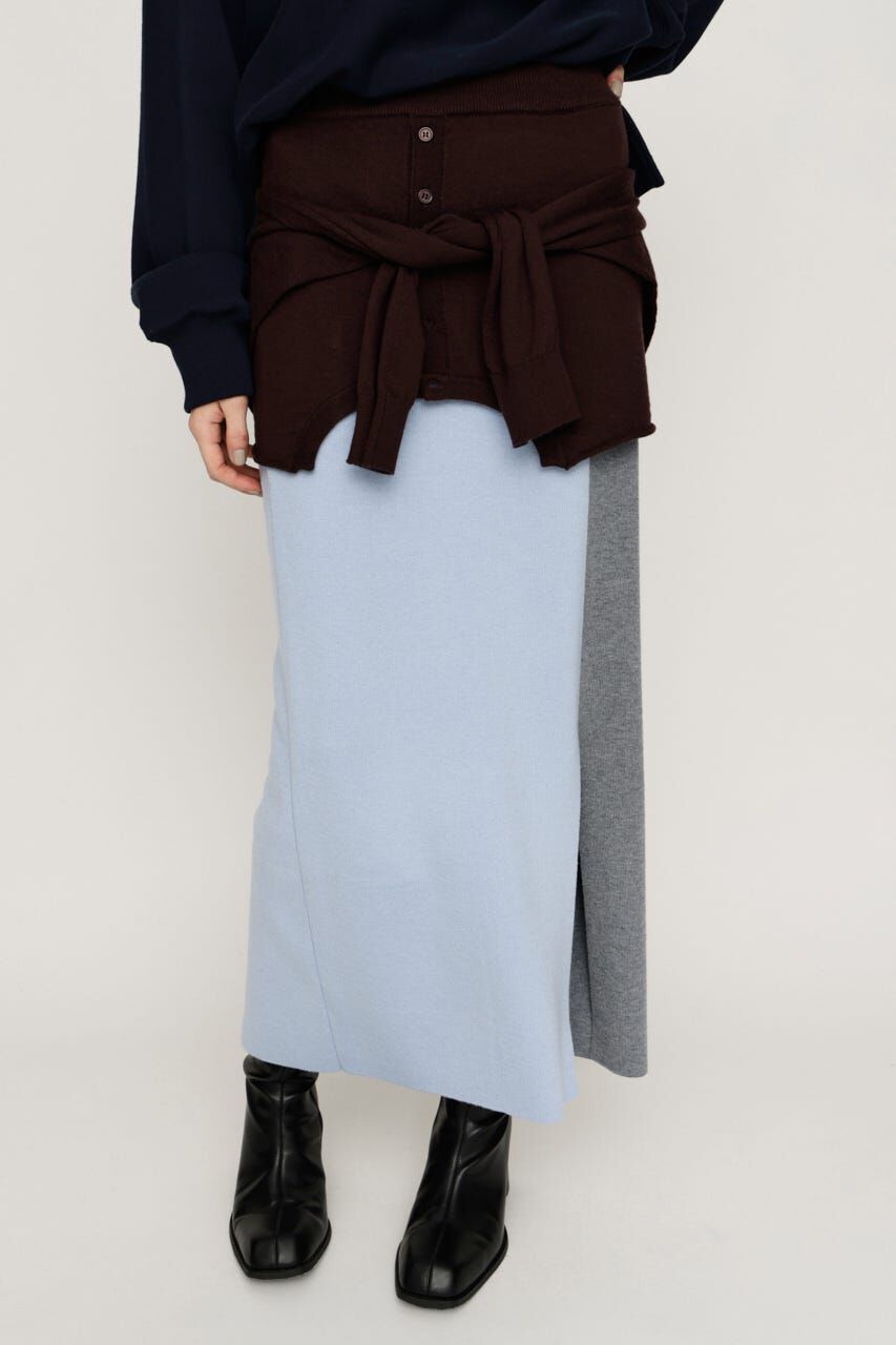 SLY「DOCKING KNIT スカート」|スカート|M/BLU7