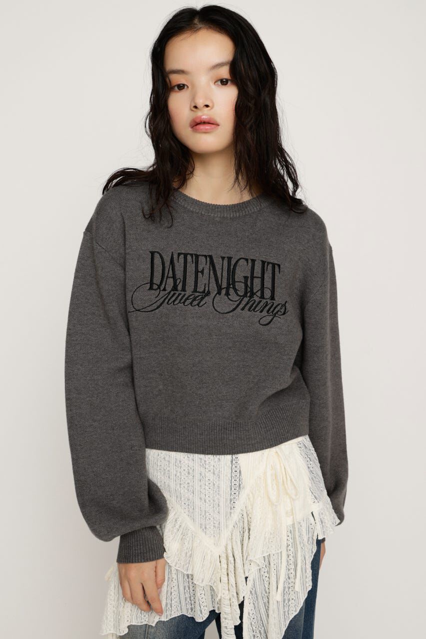 SLY「FRONT LOGO KNIT トップス」|ニット・セーター|