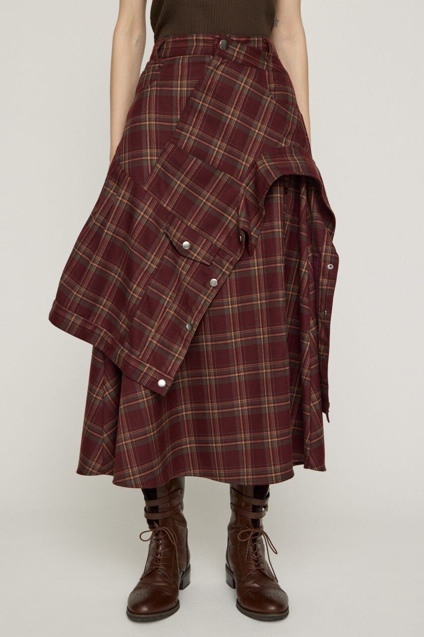 SLY「PLAID FLARE DESIGN スカート」|スカート|